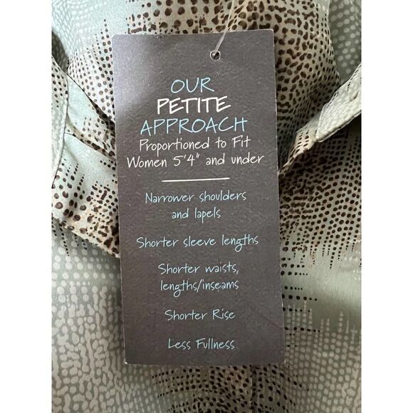 Kasper Sz 8P Petite Button Down Shirt - Picture 7 of 9